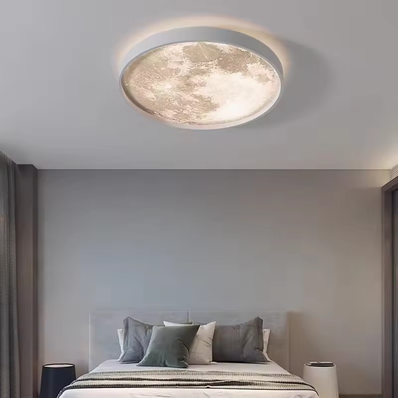 2024 Creative and modern minimalist LED moon indoor lighting, bedroom, living room, home decoration, ceiling light