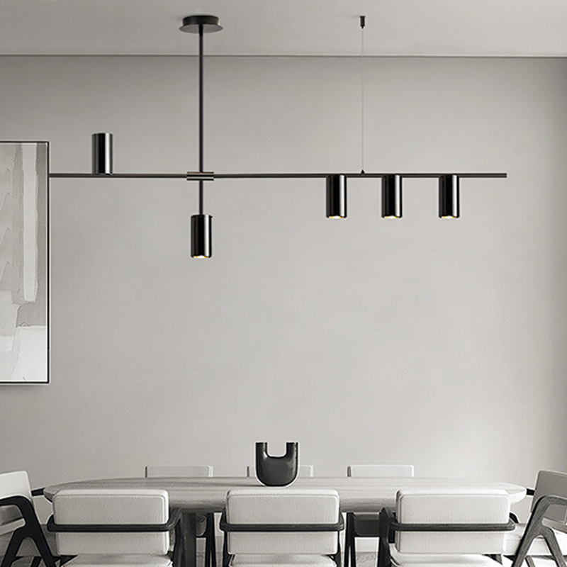 Black simple dining room  pendent lamp chandeliers pendant lights LED chandelier is suitable for restaurants