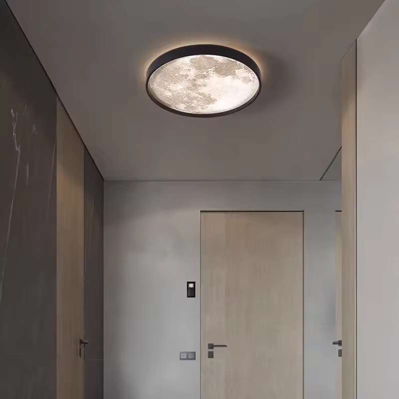 2024 Creative and modern minimalist LED moon indoor lighting, bedroom, living room, home decoration, ceiling light