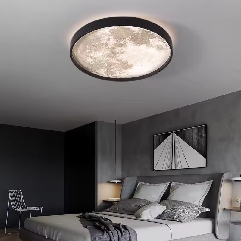 2024 Creative and modern minimalist LED moon indoor lighting, bedroom, living room, home decoration, ceiling light