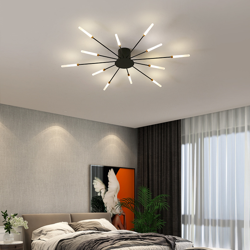 Badu Hot Sale Creative Fireworks Home Modern Acrylic Led Ceiling Light Lighting For Living Room Bedroom