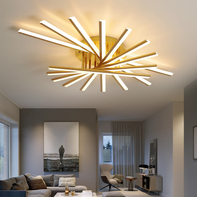 Modern fan-shaped led ceiling lamp is applicable to high-quality ceiling lights in bedroom and living room