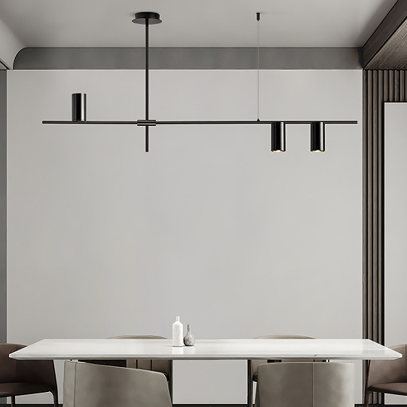 Black simple dining room  pendent lamp chandeliers pendant lights LED chandelier is suitable for restaurants