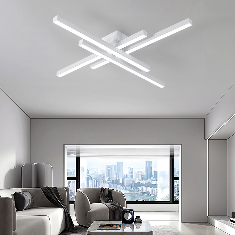 Modern new design dimmable linear LED ceiling light for living room lighting