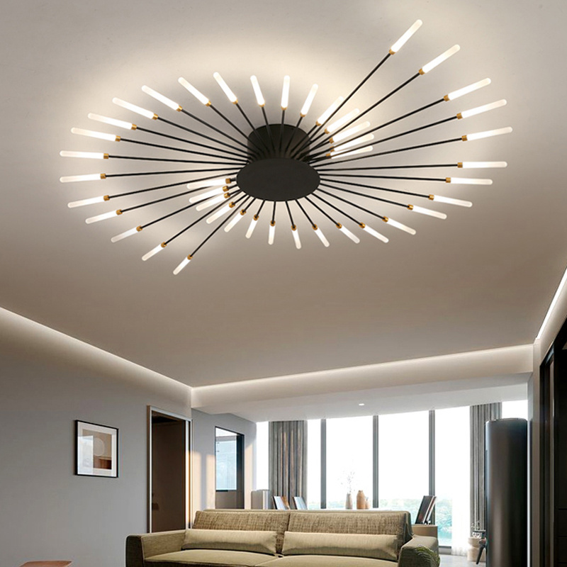 Badu Modern Home Art Decorative Lights Creative Fireworks Living Room LED Ceiling Lights