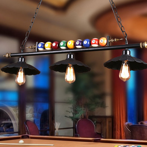 Restaurant bar hot pot shop decoration personality nostalgic industrial style retro iron billiard chandelier