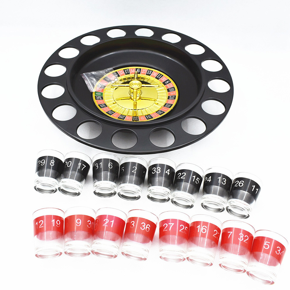 Novelty gifts casino drinking game shot glass roulette drinking game set