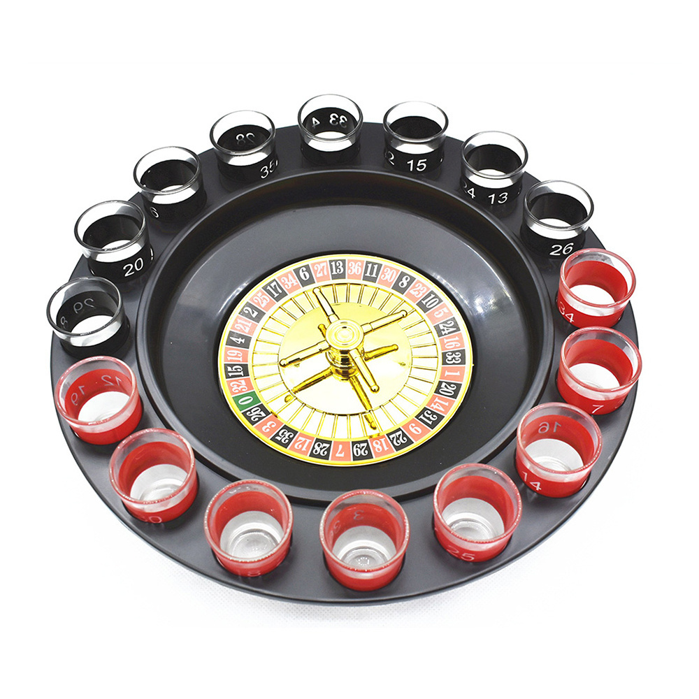 Novelty gifts casino drinking game shot glass roulette drinking game set