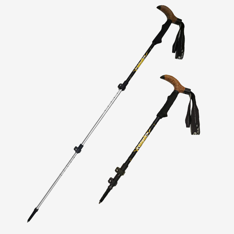 High Quality Ski Poles Foldable Crutch Trekking Pole Nordic Walking Sticks Walking Pole Alpenstock