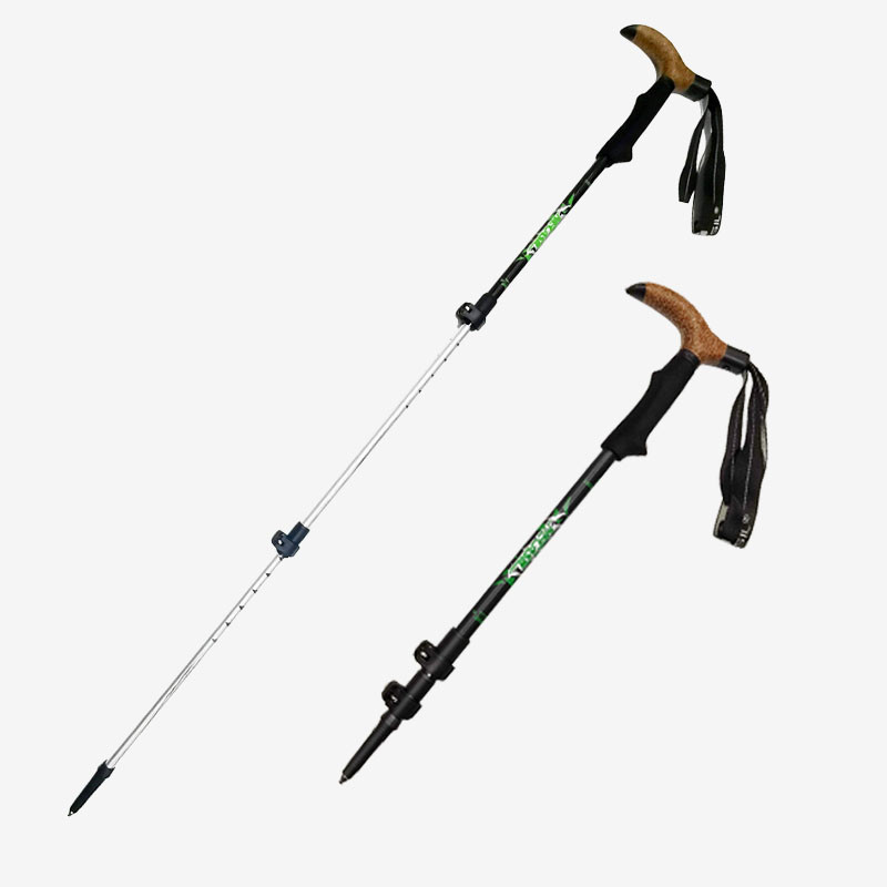 High Quality Ski Poles Foldable Crutch Trekking Pole Nordic Walking Sticks Walking Pole Alpenstock