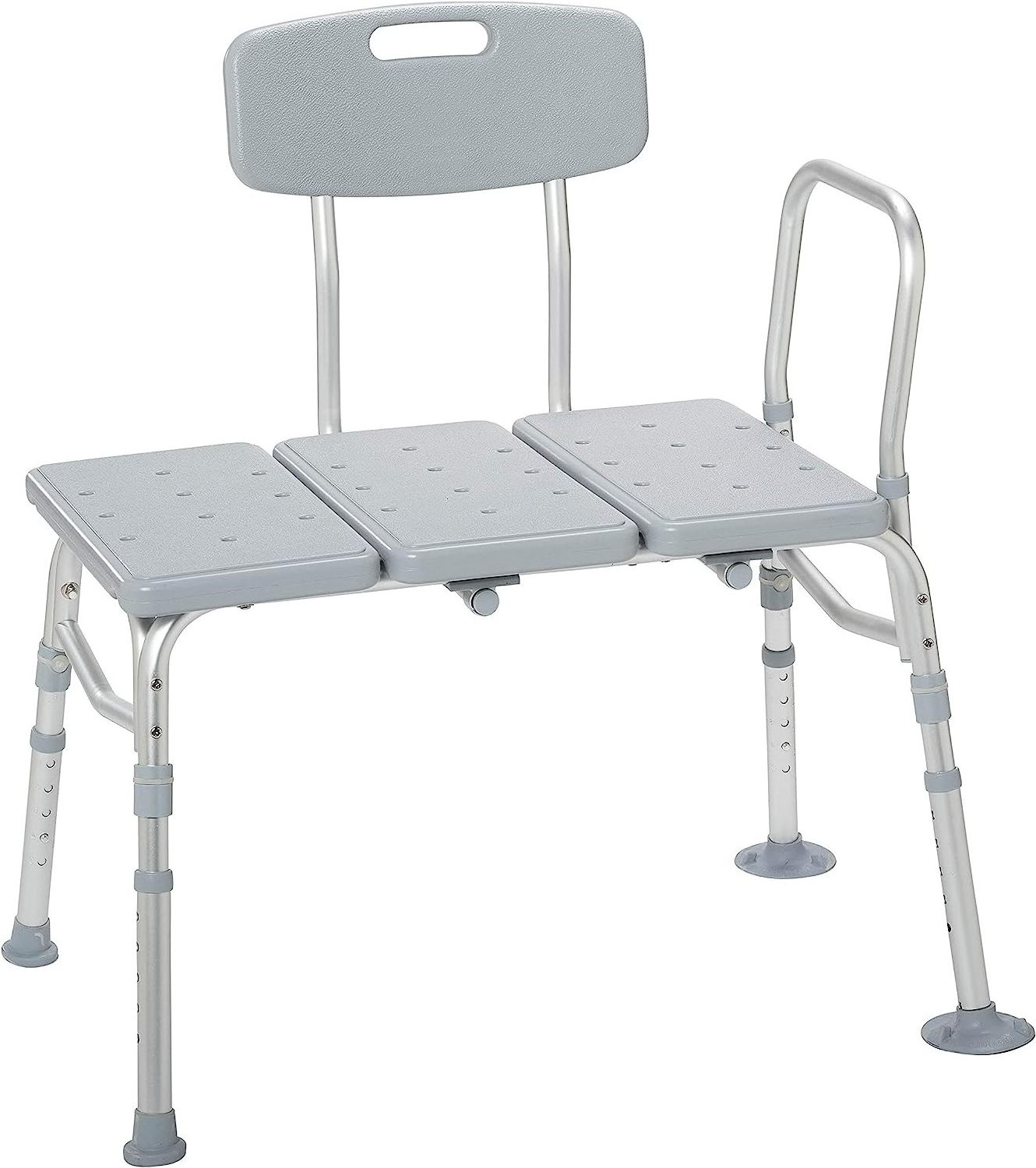 Tub Transfer Bench For Bathtub, Height Adjustable Shower Bench with Backrest, Shower Seat Shower Chair Bath Chair for Elderly