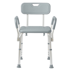 Shower Chair Bath Seat with Padded Arms, Removable Back and Adjustable Legs for Bathtub Safety and Supports Weight up to 350 lbs