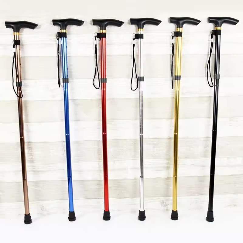 GB-803 Walking Cane For Men Women - Foldable Adjustable Collapsible Free Standing Cane Pivot Tip Heavy Duty