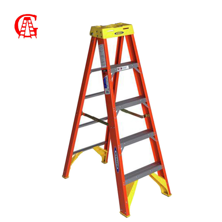 En131 Aluminum Fiberglass Extension Ladder with Shelf