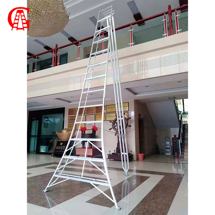 Adjustable Aluminum Tripod Ladder Garden Orchard Picking Harvest Tripod Fruit Ladder