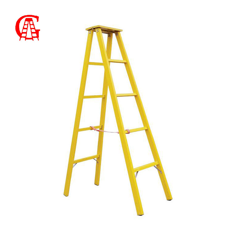 Factory Price En131 Testing Insulated Fiberglass Ladder with Shelf for Use Around Electricity