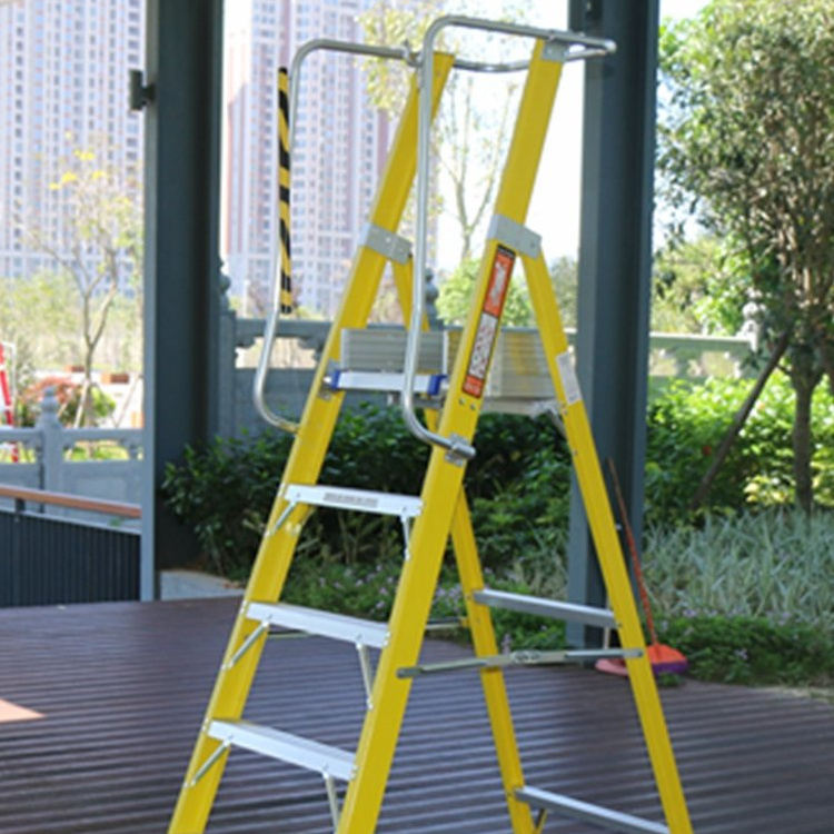 solid 5 step fiber glass ladder with great stability