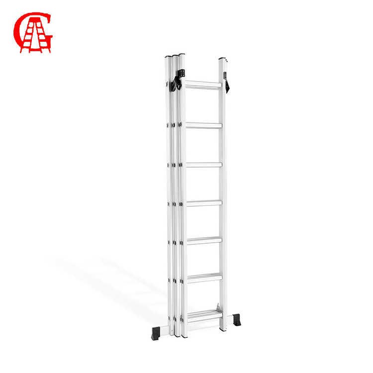 3 sections Aluminum Combination Extension Ladders  Home Climbing Roof Tool Lightweight Domestic Ladder