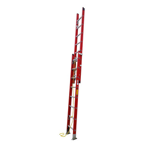 Fiberglass two section extension  ladder FRP step ladder for fire rescue and construction