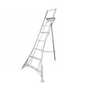 Gardener Aluminum Tripod Platform Orchard Platform Ladder for Pruning Tree Trimming Fruit Picking