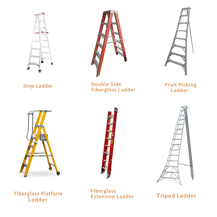 Fiber glass  two section extension extensive step ladder telescopic ladder for electrical project