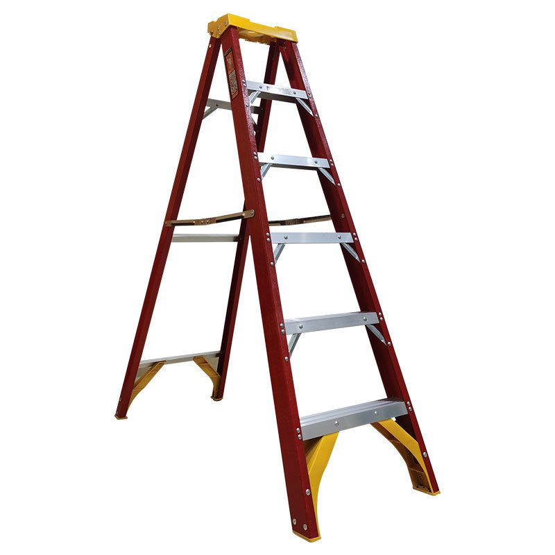 En131 Aluminum Fiberglass Extension Ladder with Shelf