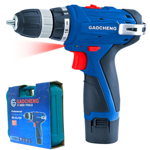 Gaocheng CL12V  Factory Supply Power Craft Cordless Drill 18V 12V Cordless Drill Battery Cordless Power Drill