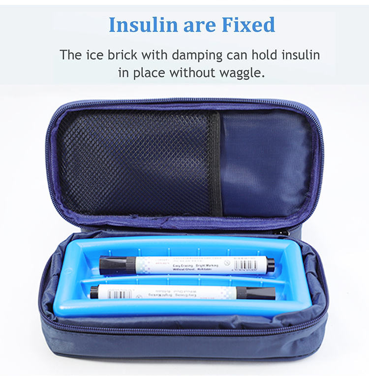 Cruxer Insulin Cooler Travel Case,Diabetes Carrying Bag with Protective Ice Brick Insulin Vial Protector Cooling kit for Storage