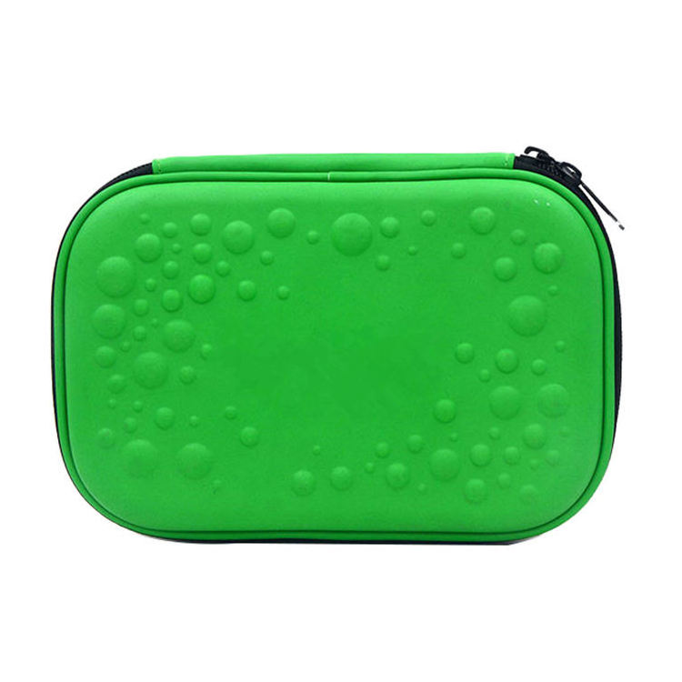 PU hard shell for students packing portable EVA zipper triple pencil case for kids