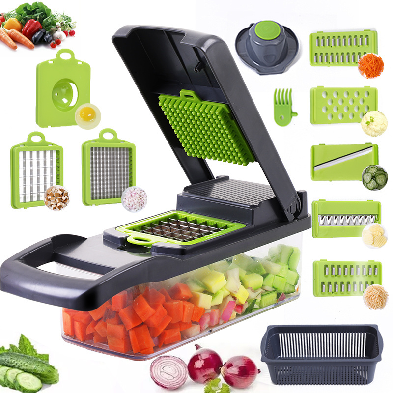 Food Chopper,  Kitchen Tools 15 In 1 Vegetable shredder Veggie Onion Dicer Carrot and Garlic Chopper Food Cutter Food Chopper