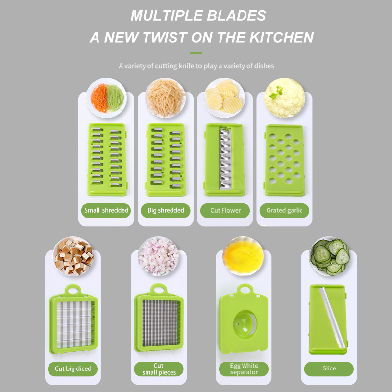 Food Chopper,  Kitchen Tools 15 In 1 Vegetable shredder Veggie Onion Dicer Carrot and Garlic Chopper Food Cutter Food Chopper