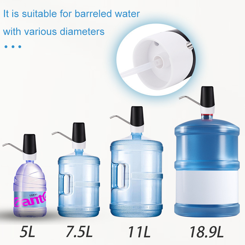 Portable 5 Gallon Drinking Water Bottle Electric Water Dispenser Pump For Home Office Indoor Outdoor