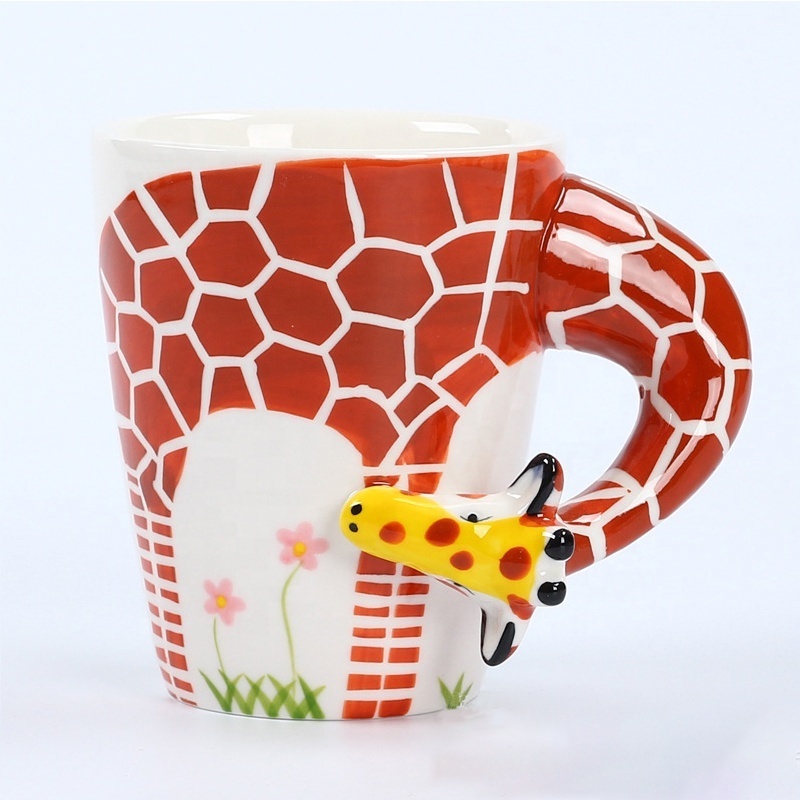 Creative Tea Coffee Milk 3D Animal Cartoon Mugs Cartoon Ceramic Coffee Tea Milk Mug Cartoon Mug