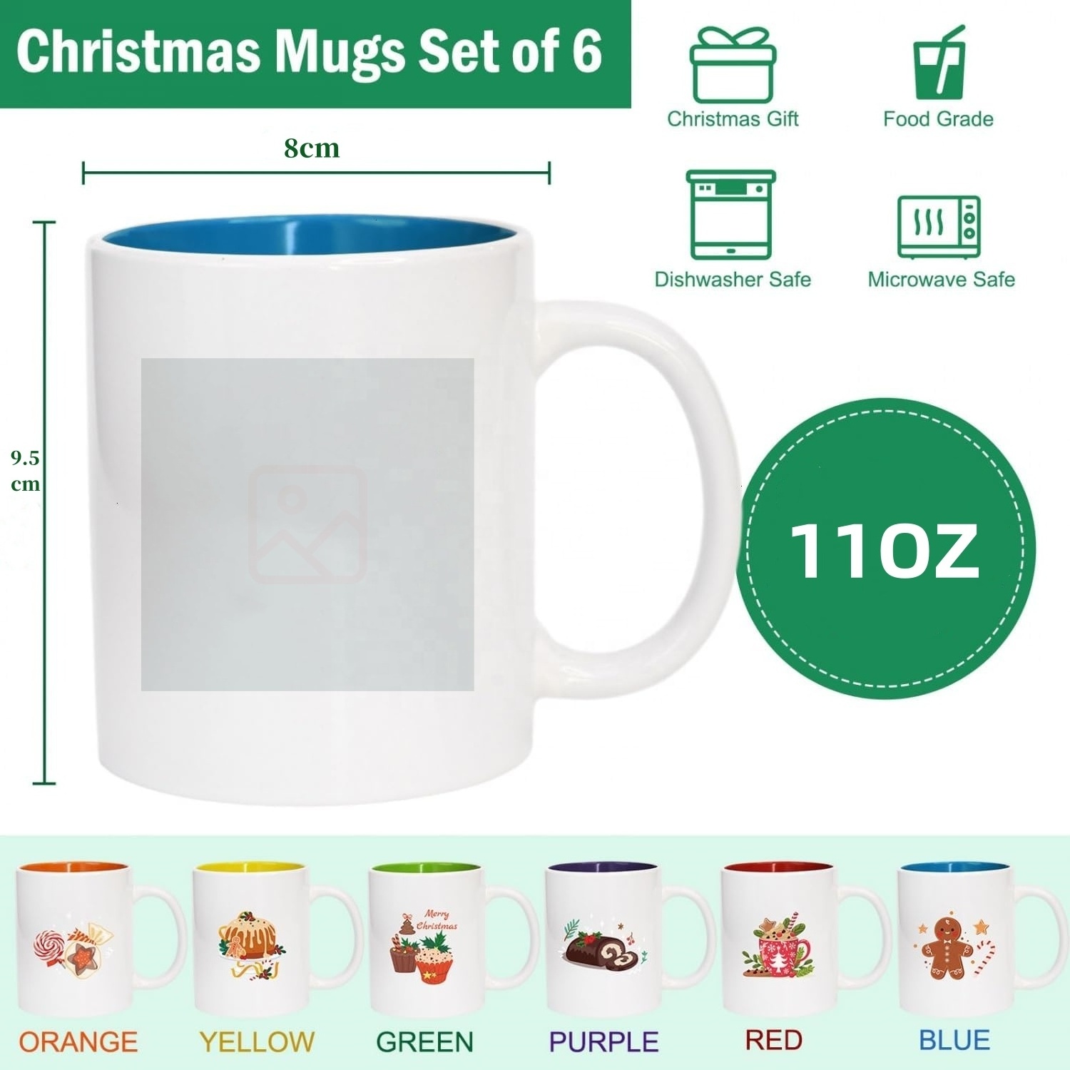 Wholesale manufacturer 11oz Coffee Cup Santa Claus Merry Christmas Snowman Ceramic Mug brand Promotional Gift Mug