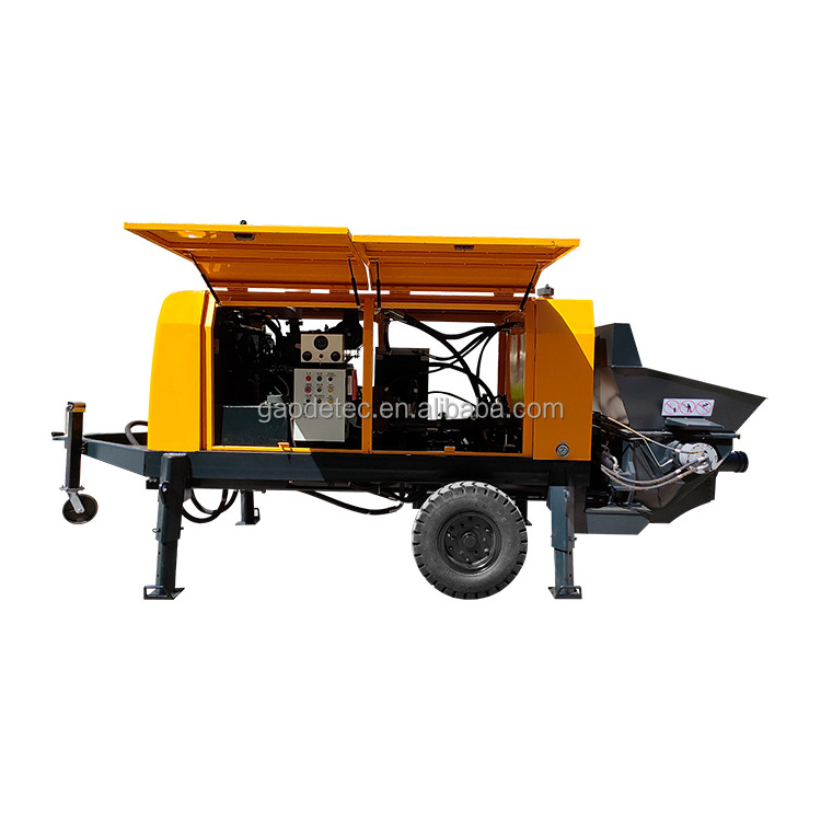 12m3/h- 55m3/h diesel engine concrete line pump trailer mounted concrete pump for sale