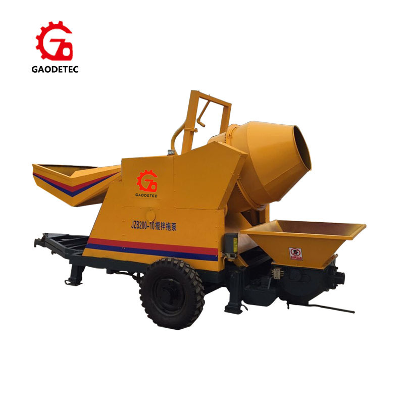 JZB200-10 13m3/h 20mm Aggregate size Tilting Concrete Mixer Pump