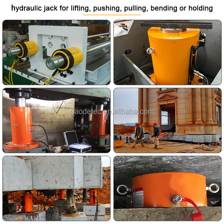 100ton-2000ton Double acting electric lifting jacks hydraulic lifting cylinder for sale