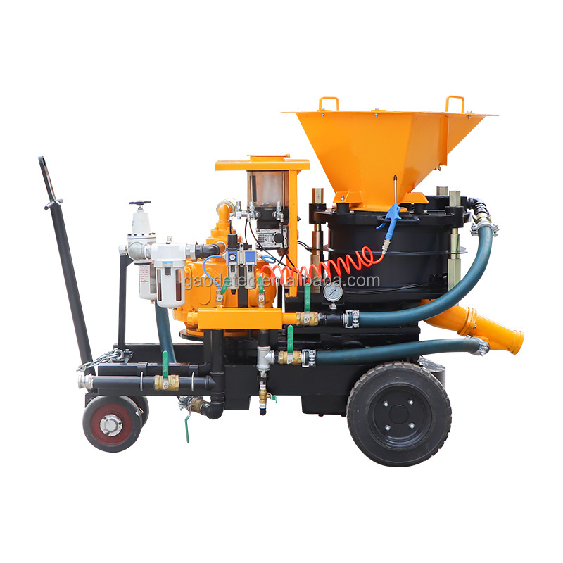 New 10m3/h pneumatic dry and wet concrete spray shotcrete gunite machine for mining