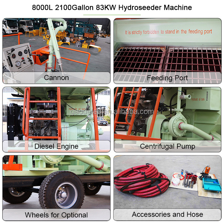 Movable soil spraying machine hydroseeding machine for planting artificial grass to slope protection