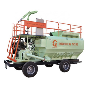 Movable soil spraying machine hydroseeding machine for planting artificial grass to slope protection