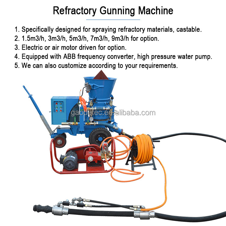 Small Spray Shotcrete Refractory Gunning Gunite Machine