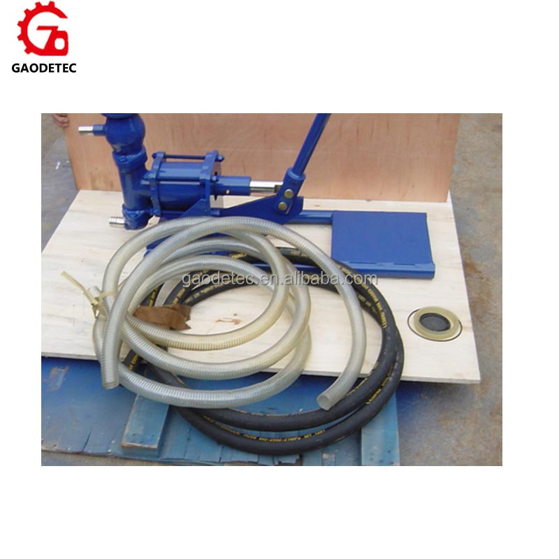 China manufacture high performance manual hand cement grout pump hand vacuum pump with pressure gauge