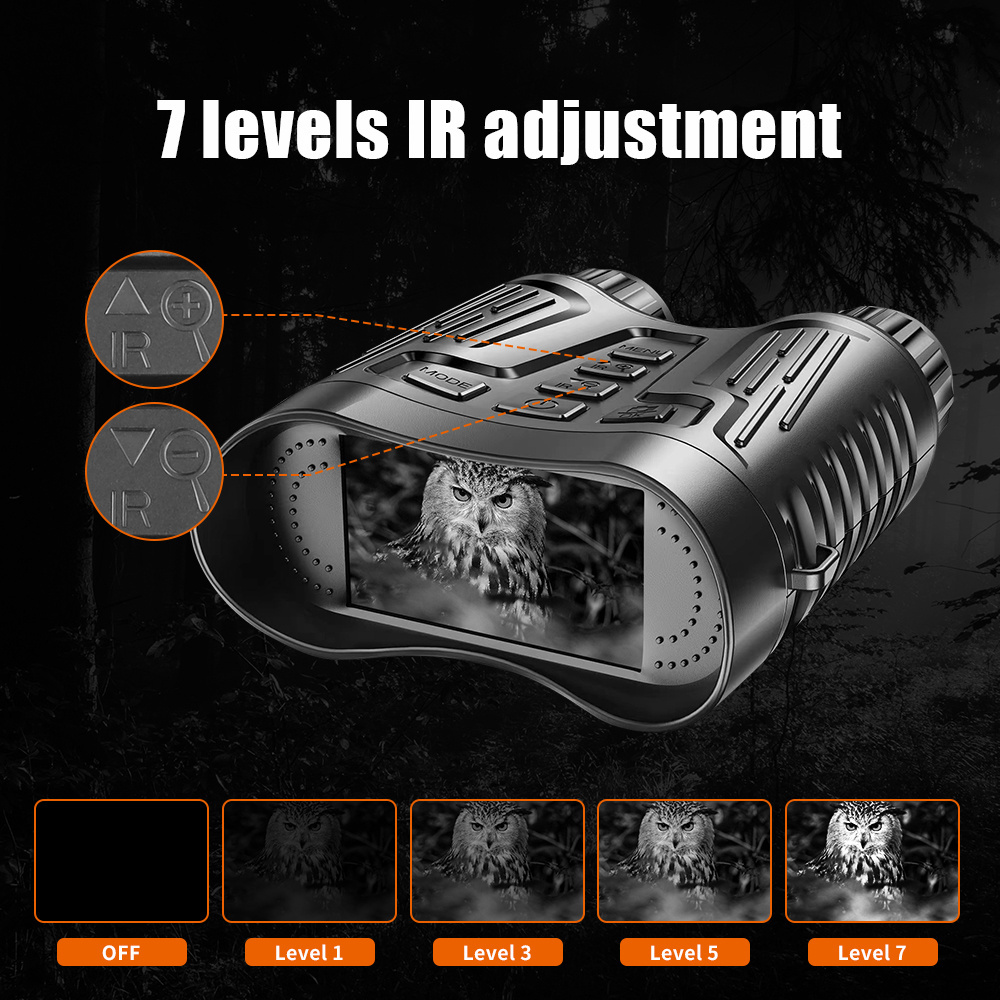 Newest 4K 36MP 3.2 Inch Large Screen 8X Digital Zoom Rechargeable Hunting Digital Infrared Binoculars Night Vision Device