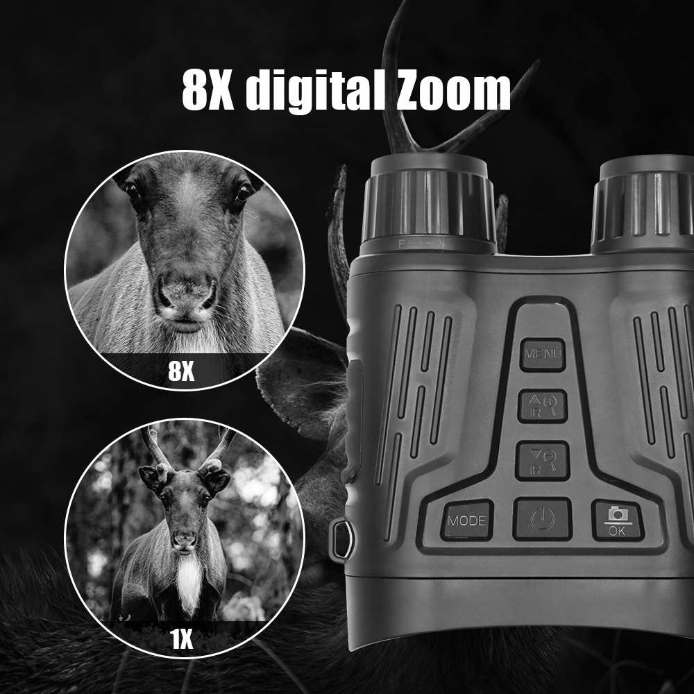 Newest 4K 36MP 3.2 Inch Large Screen 8X Digital Zoom Rechargeable Hunting Digital Infrared Binoculars Night Vision Device