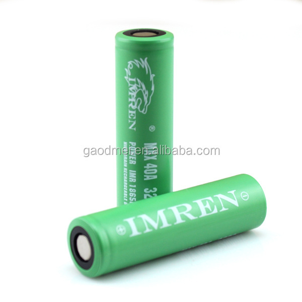 Newest 18650 type IMREN 3200mah 3.7v 40a Rechargeable 18650 Battery