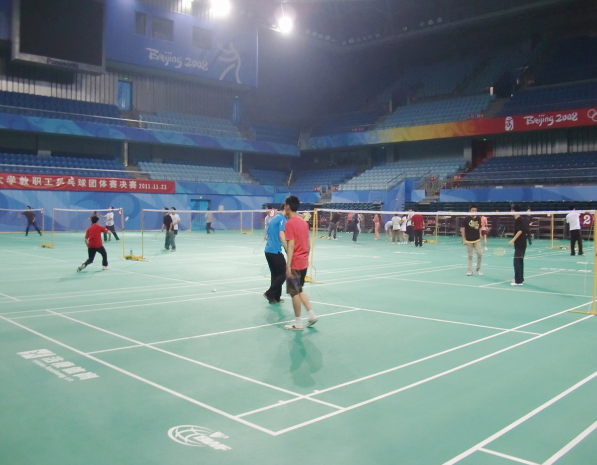 Good quality vinyl flooring badminton court mat,welcomed in community club