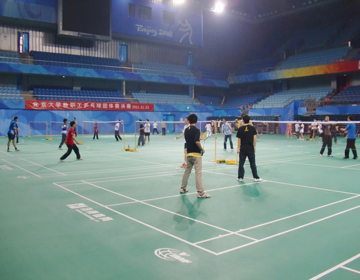 Good quality vinyl flooring badminton court mat,welcomed in community club