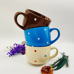 Ceramic Coffee & Tea Mug Large Ceramic Strainer Creative Hot Sale Tea Cup Blue Pottery Mug For Business Gift Set