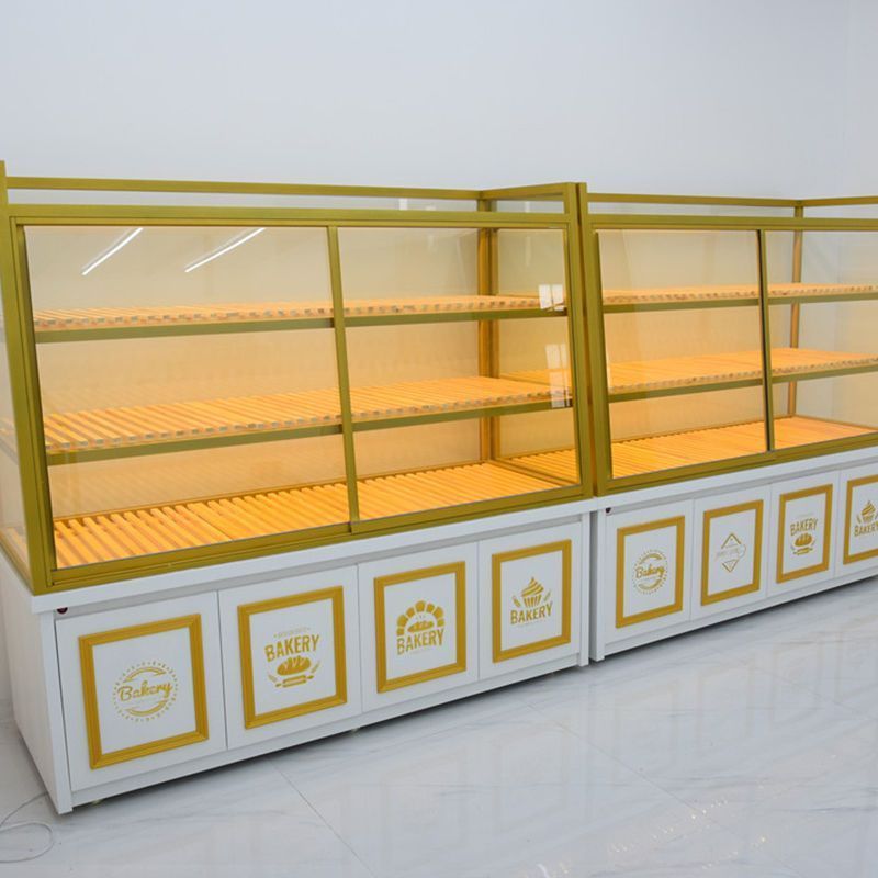 Gondola Bread Display Cabinet Case Custom Bakery Counter Display Decoration Design Wood Bakery Showcase Furniture