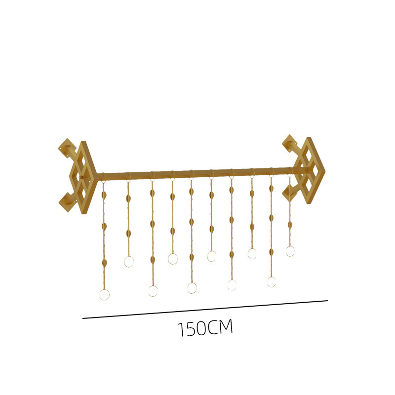 Simple Style Gold Clothing Stand Apparel Retail Kids Clothes Garment clothes hang rack for shop